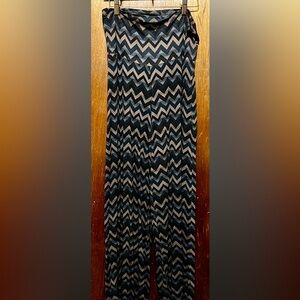 Stetson Black and Gray Chevron Wide Leg Pants